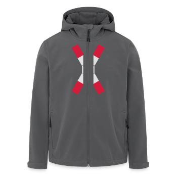 Andreaskreuz Warnlicht - Recycelte Männer Softshell-Jacke von Stanley/Stella - Anthrazit - Vorne - AI Model Male 185 light (185cm)