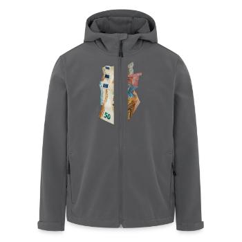 Euro-Geldscheine - Recycelte Männer Softshell-Jacke von Stanley/Stella - Anthrazit - Vorne - AI Model Male 185 light (185cm)