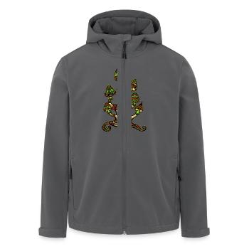 Magic mushrooms, psychedelische Pilze, Wunderland - Recycelte Männer Softshell-Jacke von Stanley/Stella - Anthrazit - Vorne - AI Model Male 185 light (185cm)