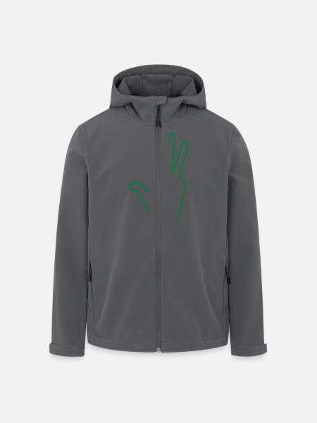 Hand Finger 4 - Recycelte Männer Softshell-Jacke von Stanley/Stella - Anthrazit