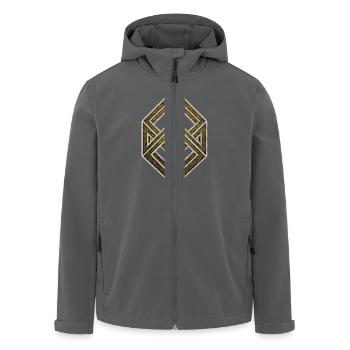 Optische Illusion, Cube, Geometrie, Mathematik - Recycelte Männer Softshell-Jacke von Stanley/Stella - Anthrazit - Vorne - AI Model Male 185 light (185cm)