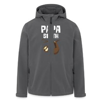 Papa Sloth - Recycelte Männer Softshell-Jacke von Stanley/Stella - Anthrazit - Vorne - AI Model Male 185 light (185cm)