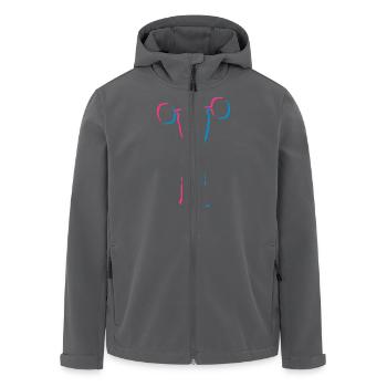 arm hantel umriss hand arm muskeln stark workout g - Recycelte Männer Softshell-Jacke von Stanley/Stella - Anthrazit - Vorne - AI Model Male 185 light (185cm)