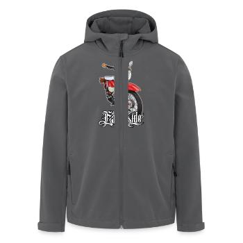Star (rot) // Illustration - Recycelte Männer Softshell-Jacke von Stanley/Stella - Anthrazit - Vorne - AI Model Male 185 light (185cm)