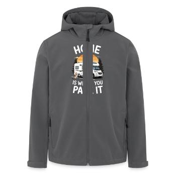 Home is where you Park It - Recycelte Männer Softshell-Jacke von Stanley/Stella - Anthrazit - Vorne - AI Model Male 185 light (185cm)