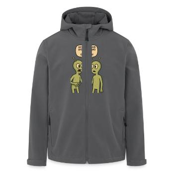 Ach, ich hab Dich ja ewig nicht gesehen (Aliens) - Recycelte Männer Softshell-Jacke von Stanley/Stella - Anthrazit - Vorne - AI Model Male 185 light (185cm)
