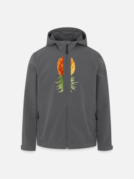 Ananas steht Kopf - Recycelte Männer Softshell-Jacke von Stanley/Stella - Anthrazit