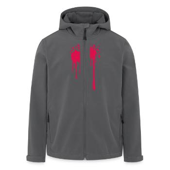 Blutfleck5 - Recycelte Männer Softshell-Jacke von Stanley/Stella - Anthrazit - Vorne - AI Model Male 185 light (185cm)