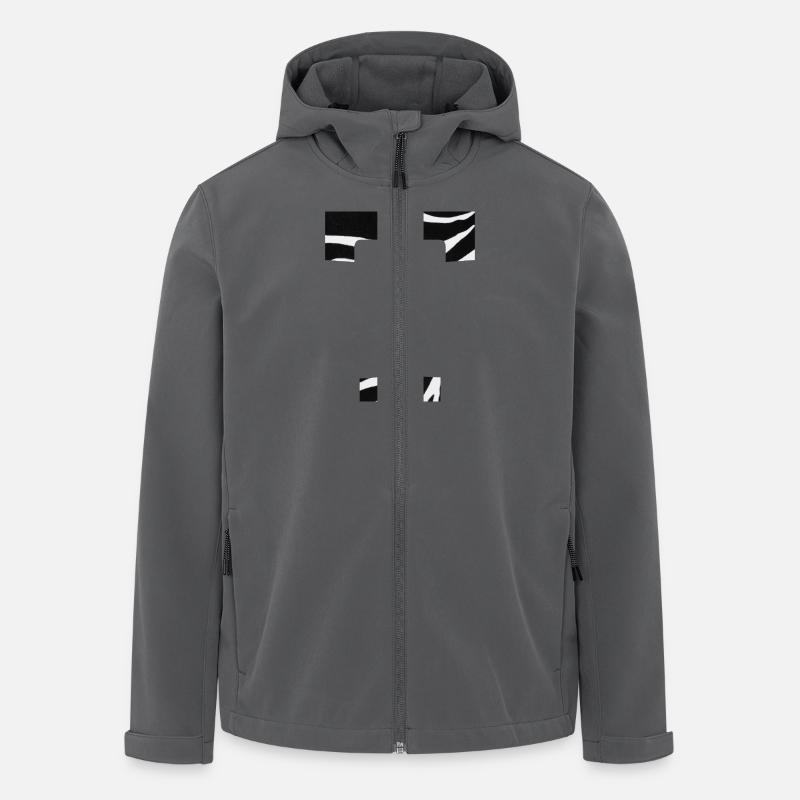 Buchstabe t Zebra - Recycelte Männer Softshell-Jacke von Stanley/Stella - Anthrazit