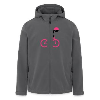 Ein Rennradfahrer auf seinem Rennrad - Recycelte Männer Softshell-Jacke von Stanley/Stella - Anthrazit - Vorne - AI Model Male 185 light (185cm)