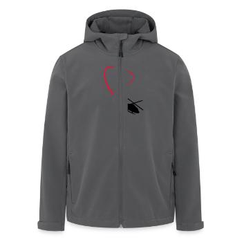 Hubschrauber Liebe Herz Looping - Recycelte Männer Softshell-Jacke von Stanley/Stella - Anthrazit - Vorne - AI Model Male 185 light (185cm)