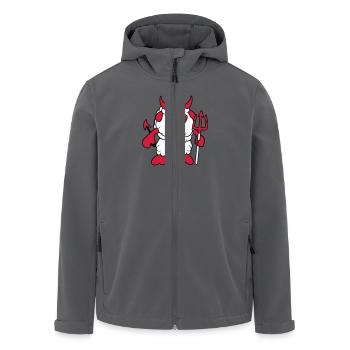 Schaf Teufel Satan Hölle Böse Dreizack Hörner Cool - Recycelte Männer Softshell-Jacke von Stanley/Stella - Anthrazit - Vorne - AI Model Male 185 light (185cm)