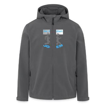 Joggen - Recycelte Männer Softshell-Jacke von Stanley/Stella - Anthrazit - Vorne - AI Model Male 185 light (185cm)