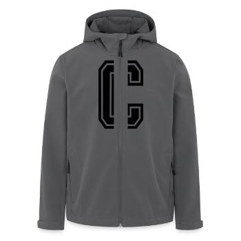 C - Recycelte Männer Softshell-Jacke von Stanley/Stella - Anthrazit - Vorne - AI Model Male 185 light (185cm)