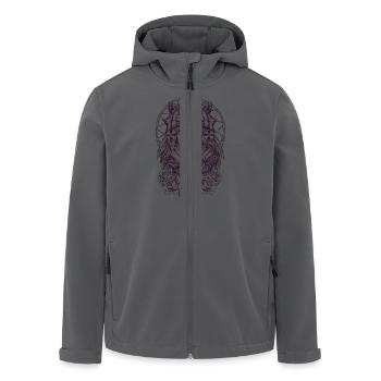 Native American Mädchen mit Wolf-Kopfschmuck - Recycelte Männer Softshell-Jacke von Stanley/Stella - Anthrazit - Vorne - AI Model Male 185 light (185cm)