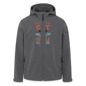 cat hair is gliter - Recycelte Männer Softshell-Jacke von Stanley/Stella - Anthrazit - Vorne - AI Model Male 185 light (185cm)
