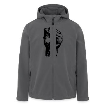 Faust Vektor Design - Recycelte Männer Softshell-Jacke von Stanley/Stella - Anthrazit - Vorne - AI Model Male 185 light (185cm)