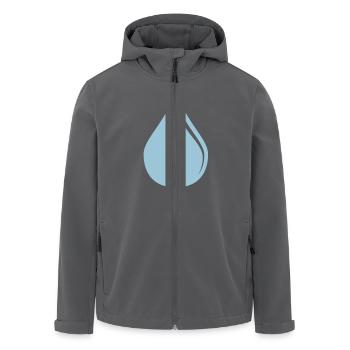 Tropfen - PrintShirt.at - Recycelte Männer Softshell-Jacke von Stanley/Stella - Anthrazit - Vorne - AI Model Male 185 light (185cm)