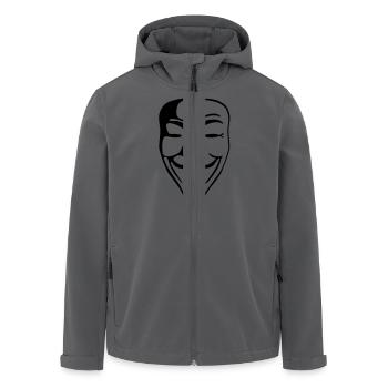 Guy Fawkes for bright shirts - Recycelte Männer Softshell-Jacke von Stanley/Stella - Anthrazit - Vorne - AI Model Male 185 light (185cm)