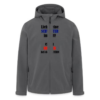 Lieber Schwester im Puff als Bruder bei Bayern! - Recycelte Männer Softshell-Jacke von Stanley/Stella - Anthrazit - Vorne - AI Model Male 185 light (185cm)