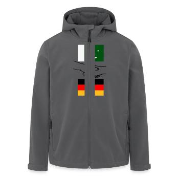 Pakistan & Deutschland - Recycelte Männer Softshell-Jacke von Stanley/Stella - Anthrazit - Vorne - AI Model Male 185 light (185cm)