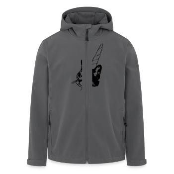 UNICORN CAT - Recycelte Männer Softshell-Jacke von Stanley/Stella - Anthrazit - Vorne - AI Model Male 185 light (185cm)