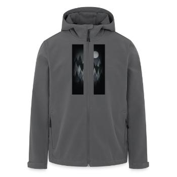 Gruselwald Illustration (Kunst/Dreieck) Handy Case - Recycelte Männer Softshell-Jacke von Stanley/Stella - Anthrazit - Vorne - AI Model Male 185 light (185cm)