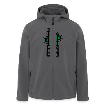 Kaktus im Topf - V2 - Recycelte Männer Softshell-Jacke von Stanley/Stella - Anthrazit - Vorne - AI Model Male 185 light (185cm)