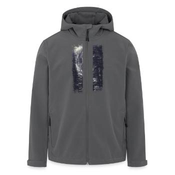 Wald Blick Landschaft - Recycelte Männer Softshell-Jacke von Stanley/Stella - Anthrazit - Vorne - AI Model Male 185 light (185cm)