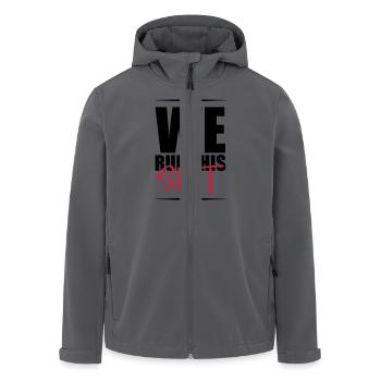 we run this design - Recycelte Männer Softshell-Jacke von Stanley/Stella - Anthrazit - Vorne - AI Model Male 185 light (185cm)