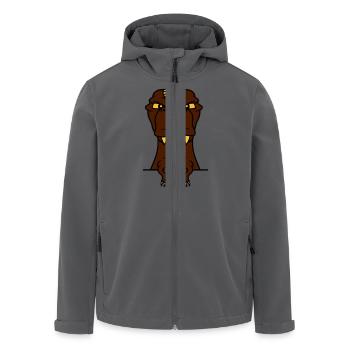 wand text feld schreiben fleischfresser böse monst - Recycelte Männer Softshell-Jacke von Stanley/Stella - Anthrazit - Vorne - AI Model Male 185 light (185cm)