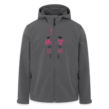 sie heiratet ich will nur feiern - Recycelte Männer Softshell-Jacke von Stanley/Stella - Anthrazit - Vorne - AI Model Male 185 light (185cm)