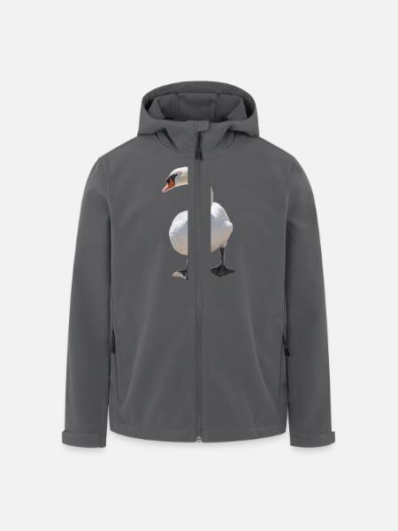 Schwan - Recycelte Männer Softshell-Jacke von Stanley/Stella - Anthrazit