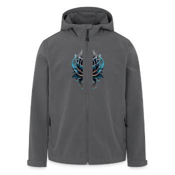 Fee Blauer Lotus - Recycelte Männer Softshell-Jacke von Stanley/Stella - Anthrazit - Vorne - AI Model Male 185 light (185cm)