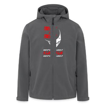 Truth or Lie Anonymous - Recycelte Männer Softshell-Jacke von Stanley/Stella - Anthrazit - Vorne - AI Model Male 185 light (185cm)