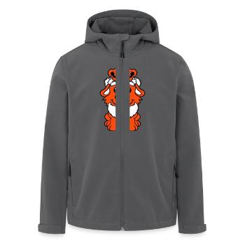 Hund Krone König Prinz Lord Herrscher Majestät - Recycelte Männer Softshell-Jacke von Stanley/Stella - Anthrazit - Vorne - AI Model Male 185 light (185cm)