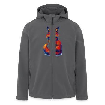fuchs tier - Recycelte Männer Softshell-Jacke von Stanley/Stella - Anthrazit - Vorne - AI Model Male 185 light (185cm)