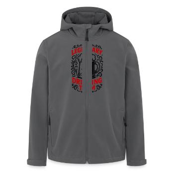Drinking Team Legendär - Recycelte Männer Softshell-Jacke von Stanley/Stella - Anthrazit - Vorne - AI Model Male 185 light (185cm)