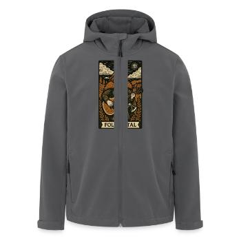 Folk Metal Tarotkarte – Nordic Axe & Acoustic Fury - Recycelte Männer Softshell-Jacke von Stanley/Stella - Anthrazit - Vorne - AI Model Male 185 light (185cm)