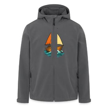 segelboot - Recycelte Männer Softshell-Jacke von Stanley/Stella - Anthrazit - Vorne - AI Model Male 185 light (185cm)