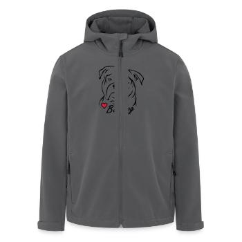 Bulldog ❤ - Recycelte Männer Softshell-Jacke von Stanley/Stella - Anthrazit - Vorne - AI Model Male 185 light (185cm)