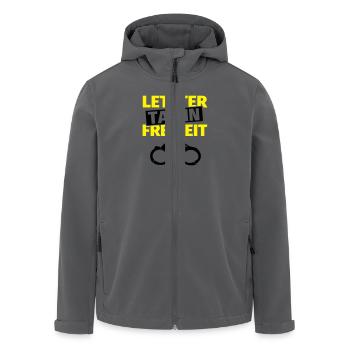 Junggesellenabschied Handschellen - Recycelte Männer Softshell-Jacke von Stanley/Stella - Anthrazit - Vorne - AI Model Male 185 light (185cm)