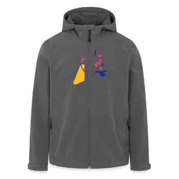 Party Feuerwerk - Recycelte Männer Softshell-Jacke von Stanley/Stella - Anthrazit - Vorne - AI Model Male 185 light (185cm)