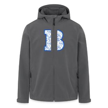 Buchstabe B Chinoiserie Blau - Recycelte Männer Softshell-Jacke von Stanley/Stella - Anthrazit - Vorne - AI Model Male 185 light (185cm)