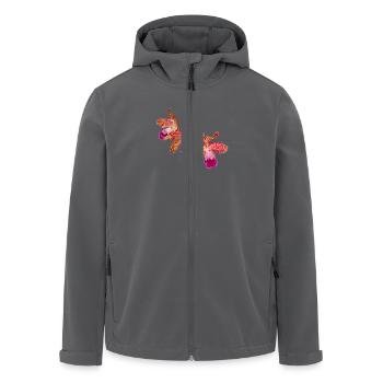 Orchidee Cattleya Hybride Sommerfarben Blüte - Recycelte Männer Softshell-Jacke von Stanley/Stella - Anthrazit - Vorne - AI Model Male 185 light (185cm)