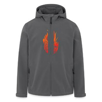 Heiliges Feuer Red Version - Recycelte Männer Softshell-Jacke von Stanley/Stella - Anthrazit - Vorne - AI Model Male 185 light (185cm)