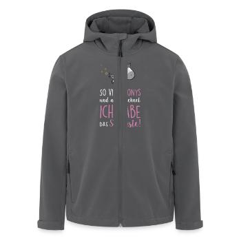 So viele Ponys - Recycelte Männer Softshell-Jacke von Stanley/Stella - Anthrazit - Vorne - AI Model Male 185 light (185cm)