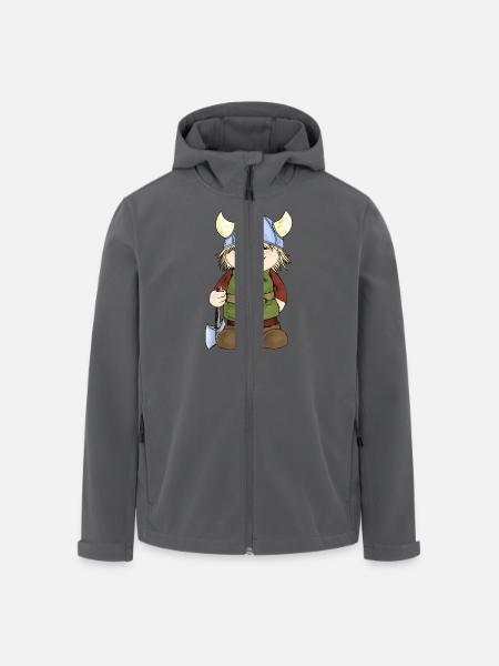 Erik, der kleine Wikinger - Recycelte Männer Softshell-Jacke von Stanley/Stella - Anthrazit