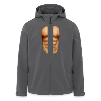 Mein wahres Ich - Muskulös - Recycelte Männer Softshell-Jacke von Stanley/Stella - Anthrazit - Vorne - AI Model Male 185 light (185cm)
