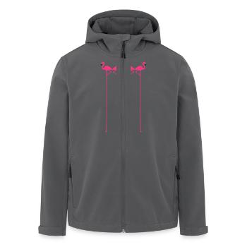Flamingo vektor - Recycelte Männer Softshell-Jacke von Stanley/Stella - Anthrazit - Vorne - AI Model Male 185 light (185cm)